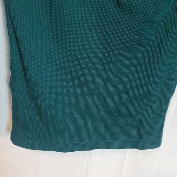 Eddie Bauer Lace Embellished Thermal Henley Women's P XS Green Holiday Christmas - Picture 4 of 9